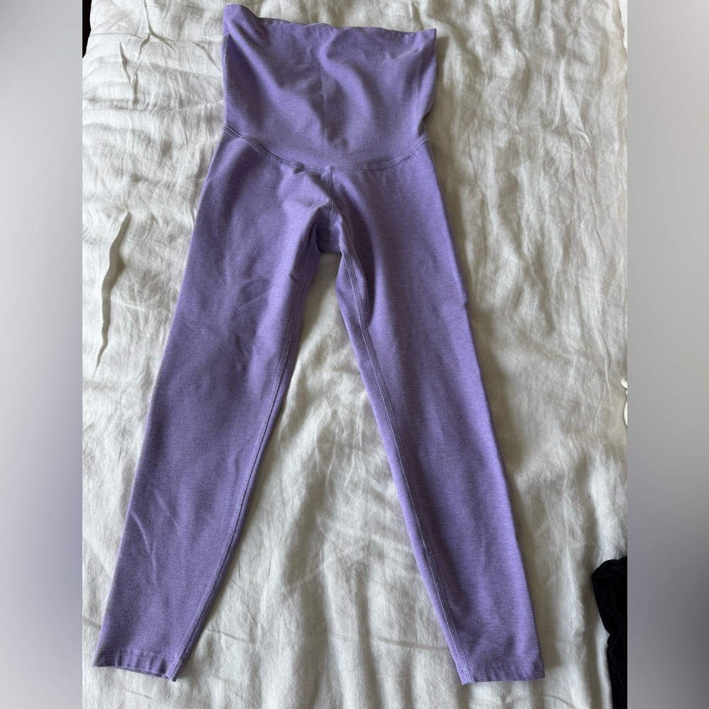 Beyond yoga beyond the bump purple leggings maternity